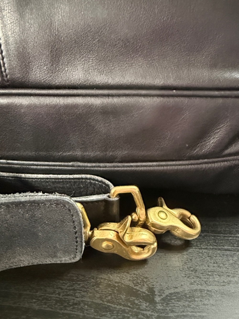 Coach Double Compartment Carry-On 1996 Vintage Leather with hangtag - Picture 11 of 12